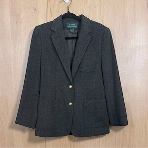 Lauren Ralph Lauren Women’s Wool Cashmere Blazer Charcoal Gray Size 6 NWOT